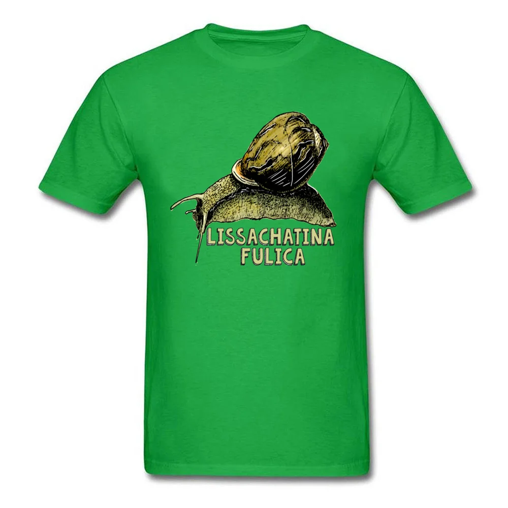 Design Personalized Tops Tees Short Sleeve for Men 100% Cotton Father Day O Neck T Shirts Slim Fit T Shirts Funky Giant African Land Snail by EncycloArt Mollusk Pet green
