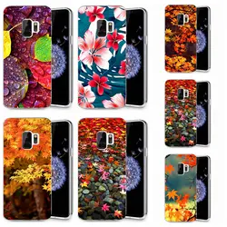 ТПУ роскошь для samsung Galaxy S3 S9 S9Plus S8 S8 плюс S7 S7 края Примечание 8 ТПУ дизайн кремния листья цветочным узором чехол R100