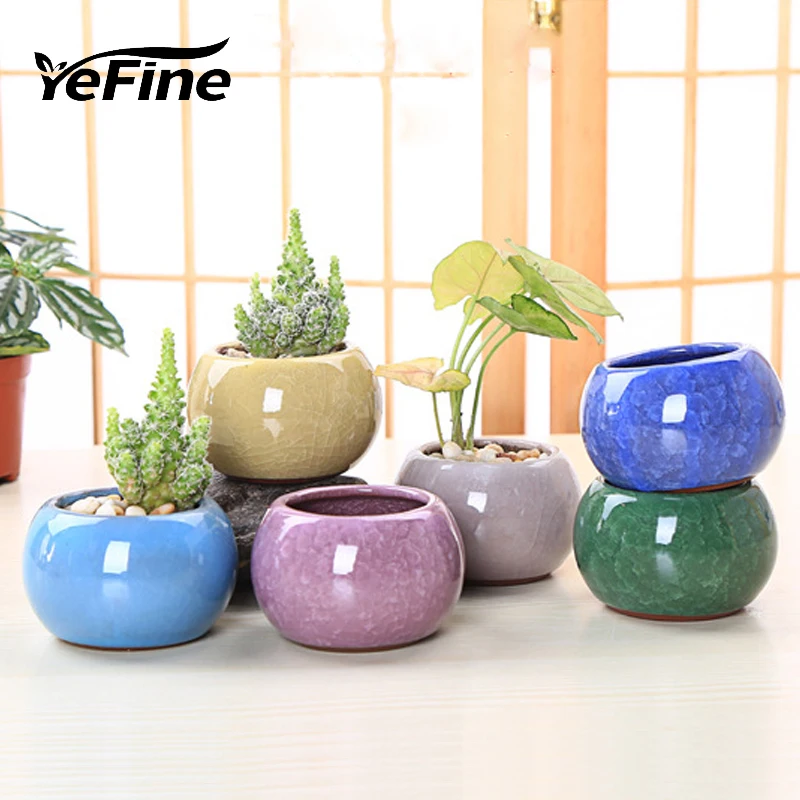 Фарфоровые горшки для бонсай YeFine в китайском стиле суккулентных растений