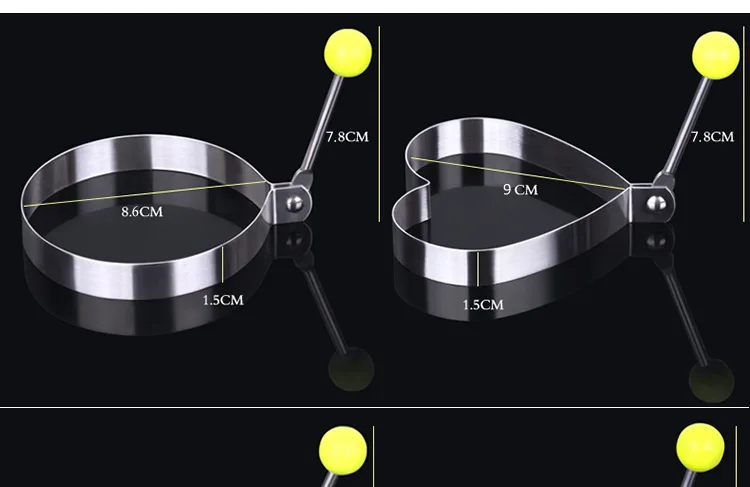 5 шт./компл. толще Нержавеющая сталь форма для обжаривание яиц инструменты для омлета на завтрак формы для блинов чайник кольцо в форме яйца Кухня инструменты