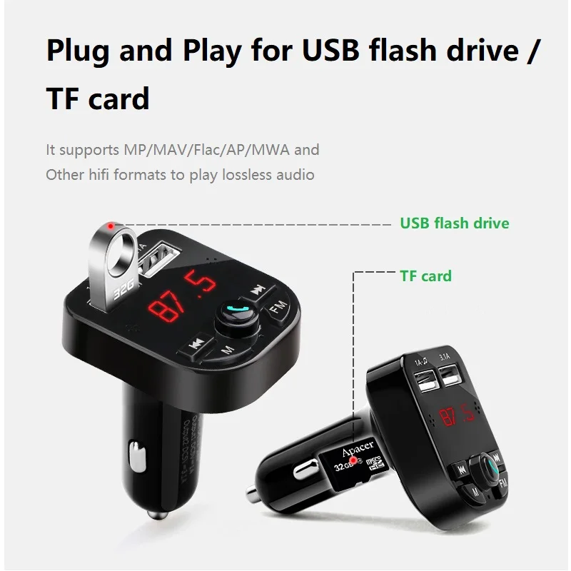 FM Transmitter Bluetooth Car Kit MP3 Player LED Dual USB 4.1A Car Charger For Lexus RX300 IS250 GS300 RX RX330 RX350 LX470 GX470