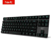 HAVIT 87 Keys Portable Mechanical font b Keyboard b font Kailh Latest Low Profile Blue Switches