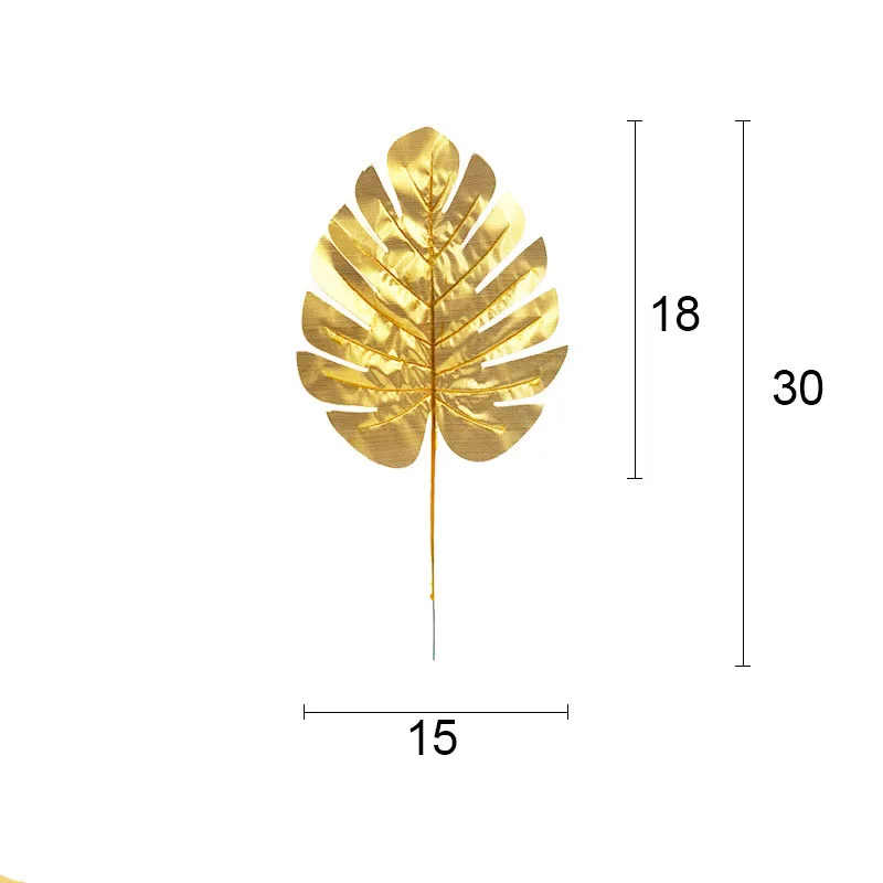 20 шт золотые искусственные монстеры тропические плащи дерево листья фотографии фон поддельные растения Свадьба День Рождения Вечеринка украшения