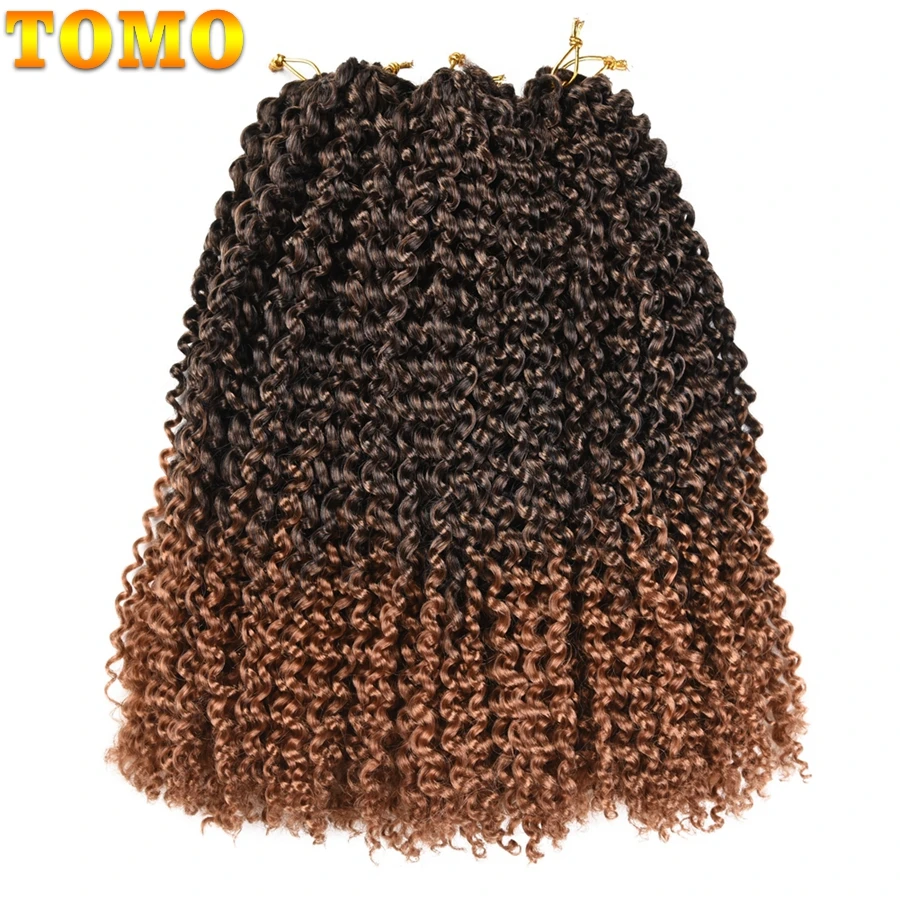 

TOMO Marley Braids 8" 10" 12" Braiding Hair Extensions 24Strands/Pack Ombre Synthetic Crochet Braids