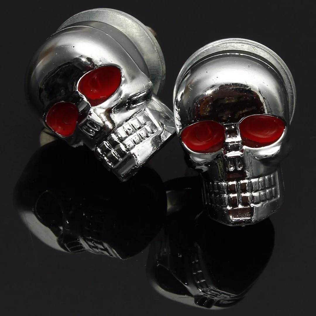 New Chrome Motorcycle Quad ATV Skull Turn Signal Rear Brake Tail Light For Harley