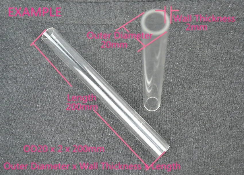 6 THZ Acrylic Plexiglass Clear Tube