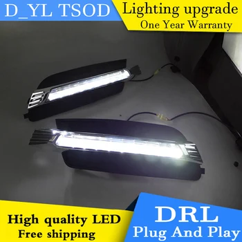 

D_YL car styling For AU di A6L c7 LED DRL For A6L c7 High brightness guide LED DRL led fog lamps daytime running light