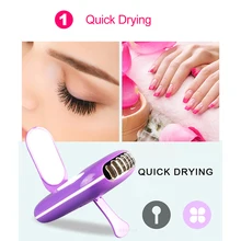 6 цветов USB мини-лампа для ногтей Вентилятор для ногтей инструмент сушилка для ресниц Air ложная тушь для ресниц сушилка быстросохнущее косметическое устройство