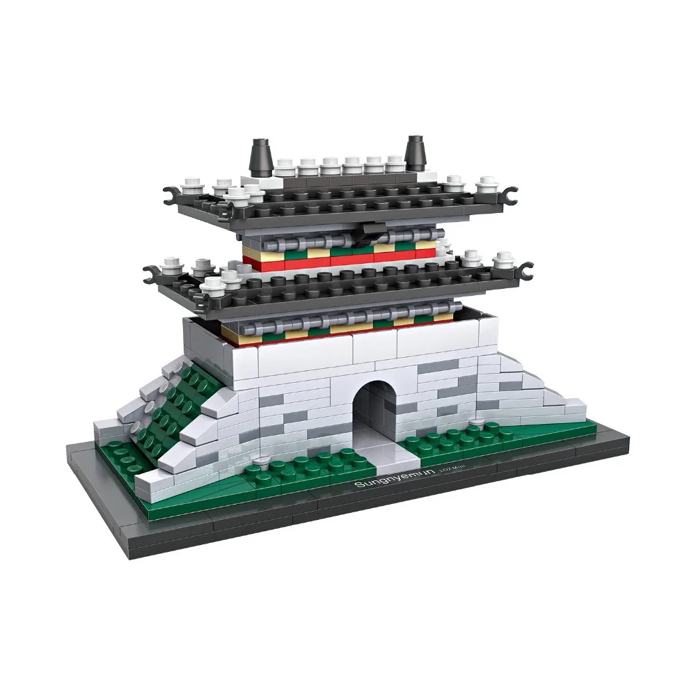 

LOZ mni diamond block World Cultural Heritage famous Architecture Sungnyemun Seoul South Korea city nanoblock toys model bricks