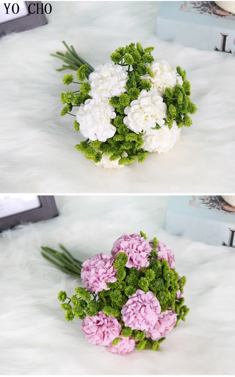 blue display flowers mini hydrangea flower artificial silk hydrangea blue bouquet plastic plants fake flower hydrangea plants home decoration accessories for wedding high quality from China for christmas decor hydrangea hea (4)