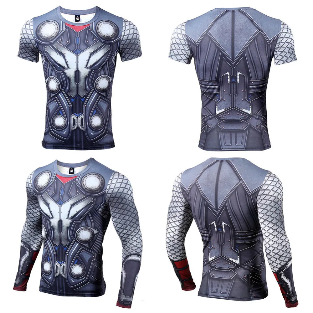 THOR 3D Printed T shirts Men Compression Shirt Hero Cosplay Long Sleeve Tops Male Gym Fitness BodyBuilding Clothes 3
