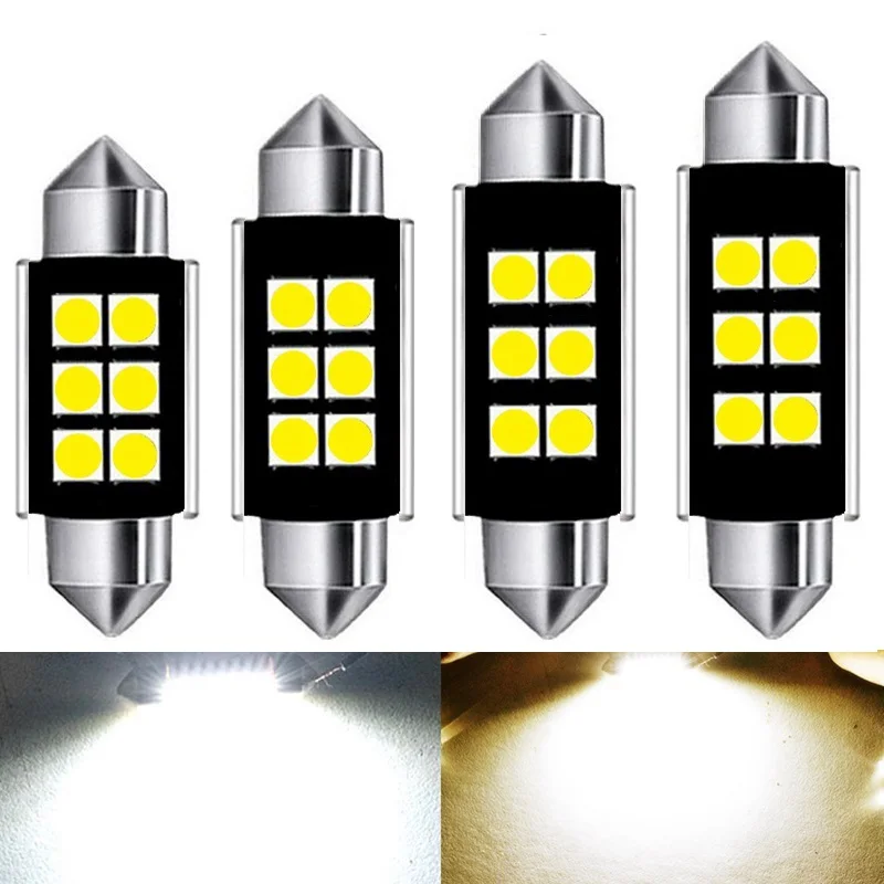 

10pcs 31mm 36mm 39mm 41mm C5W C10W 3030 SMD LED CANBUS NO ERROR Auto Festoon Lamp Interior Dome Lights Car Map Roof Reading Bulb