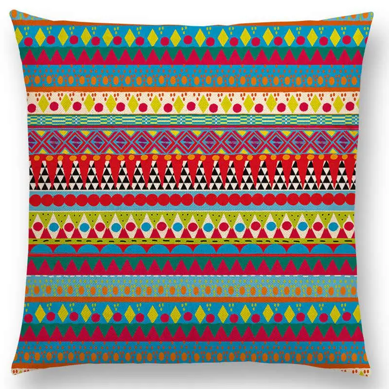 Хиппи в горошек, Boho Acqua Navajo Aiyana, декоративный узор, этнический принт, типи, Геометрическая полоса, чехол для подушки, чехол - Цвет: a101123
