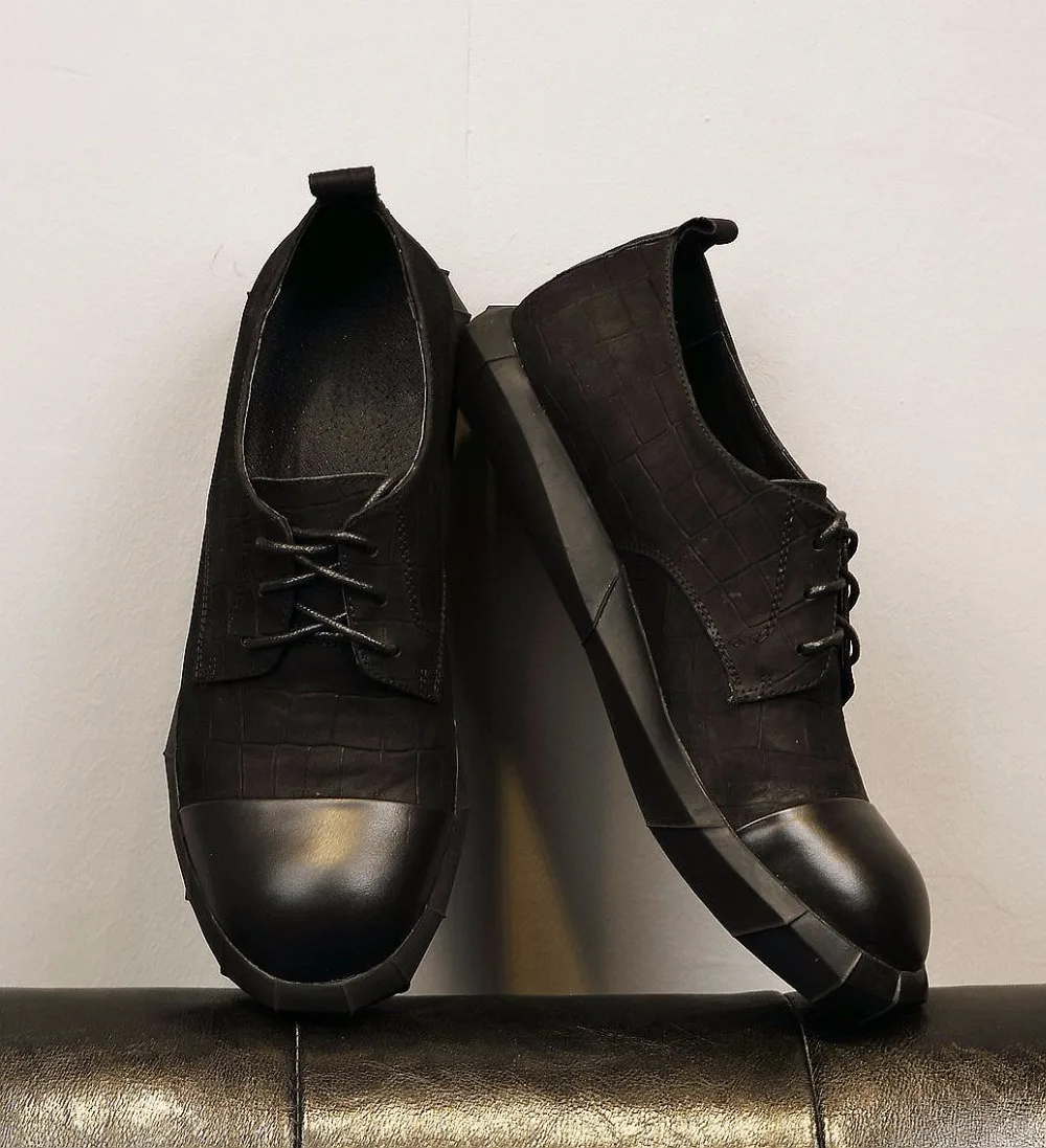 Белые черные кожаные туфли кружева Для женщин Формальные Бизнес обуви из натуральной нешлифованной кожи мужская одежда обуви весна