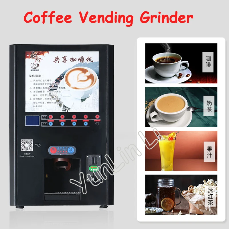 Máquina Expendedora de café comercial, autoservicio de bebidas  frías/calientes, cafetera instantánea completamente automática - AliExpress  Electrodomésticos