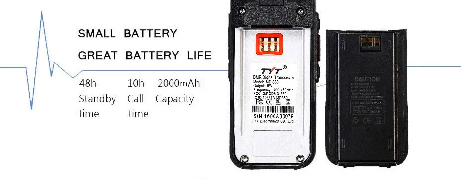 TYT MD-380 портативная рация DMR цифровое мобильное радио UHF 480-400 МГц MD380 радио программирующий кабель и CD
