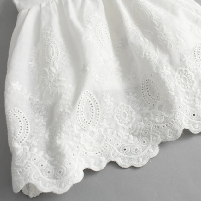 Baby Girl Summer Solid White Dresses