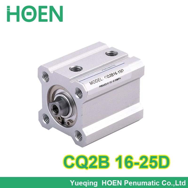 

CQ2B16-25 D SMC Type CQ2B series 16mm bore 25mm stroke Double Action single rod thin Pneumatic Compact Cylinder high quality