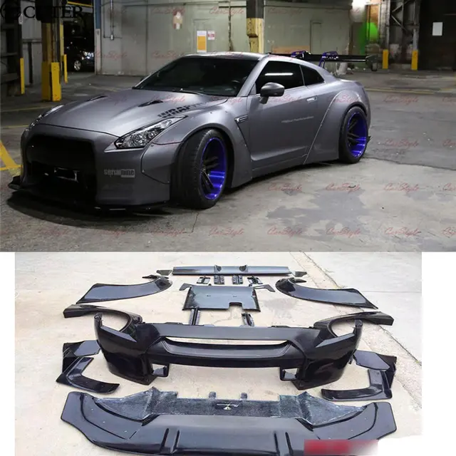 GTR GT R R35 LB Voiture kit carrosserie En fiber de ...