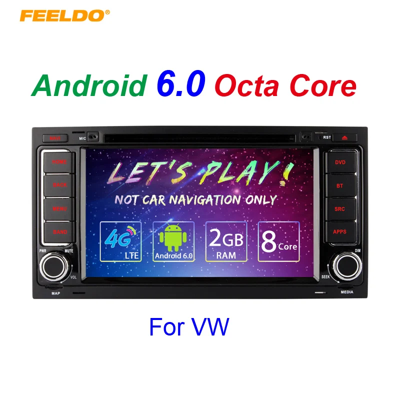 

FEELDO 7" Android 6.0 (64bit) DDR3 2G/32G/4G LTE Octa Core Car DVD GPS Radio Head Unit For VW Touareg/Transporter(2009)