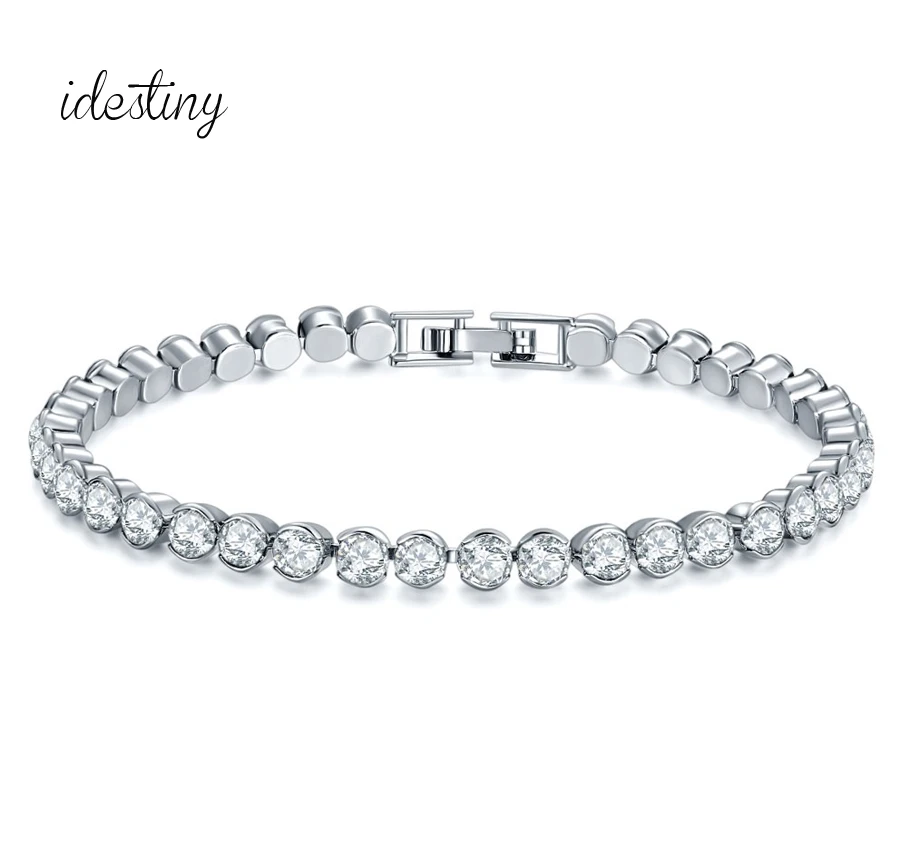

11.11 High Quality 4mm Cubic Zirconia Tennis Bracelet & Bangles For Women Christmas Gifts New Fashion Lady Jewels Pulseras Mujer