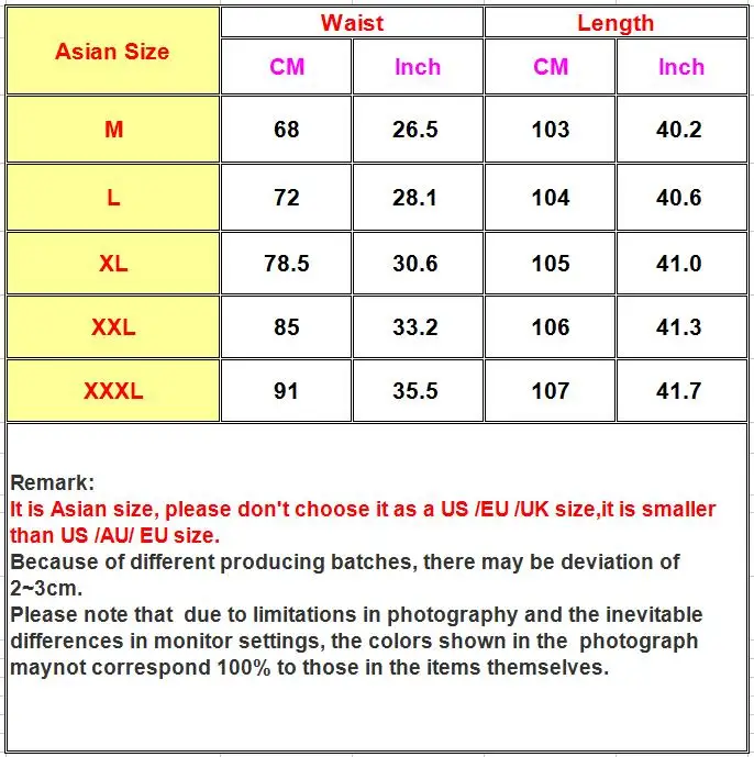 pants-size chart