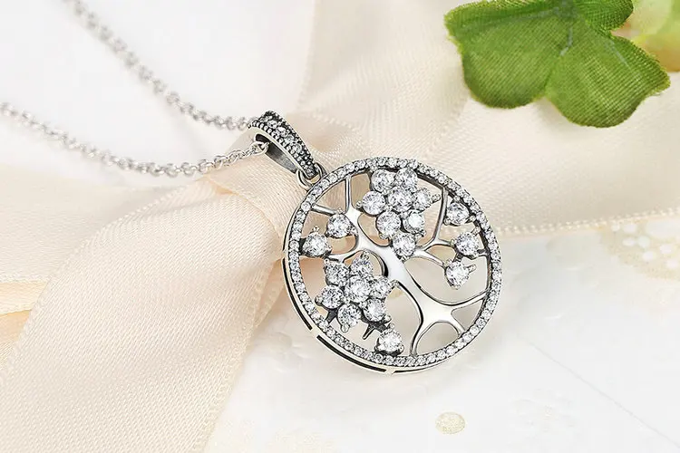 925 Sterling Silver Tree of Life Pendant Necklaces