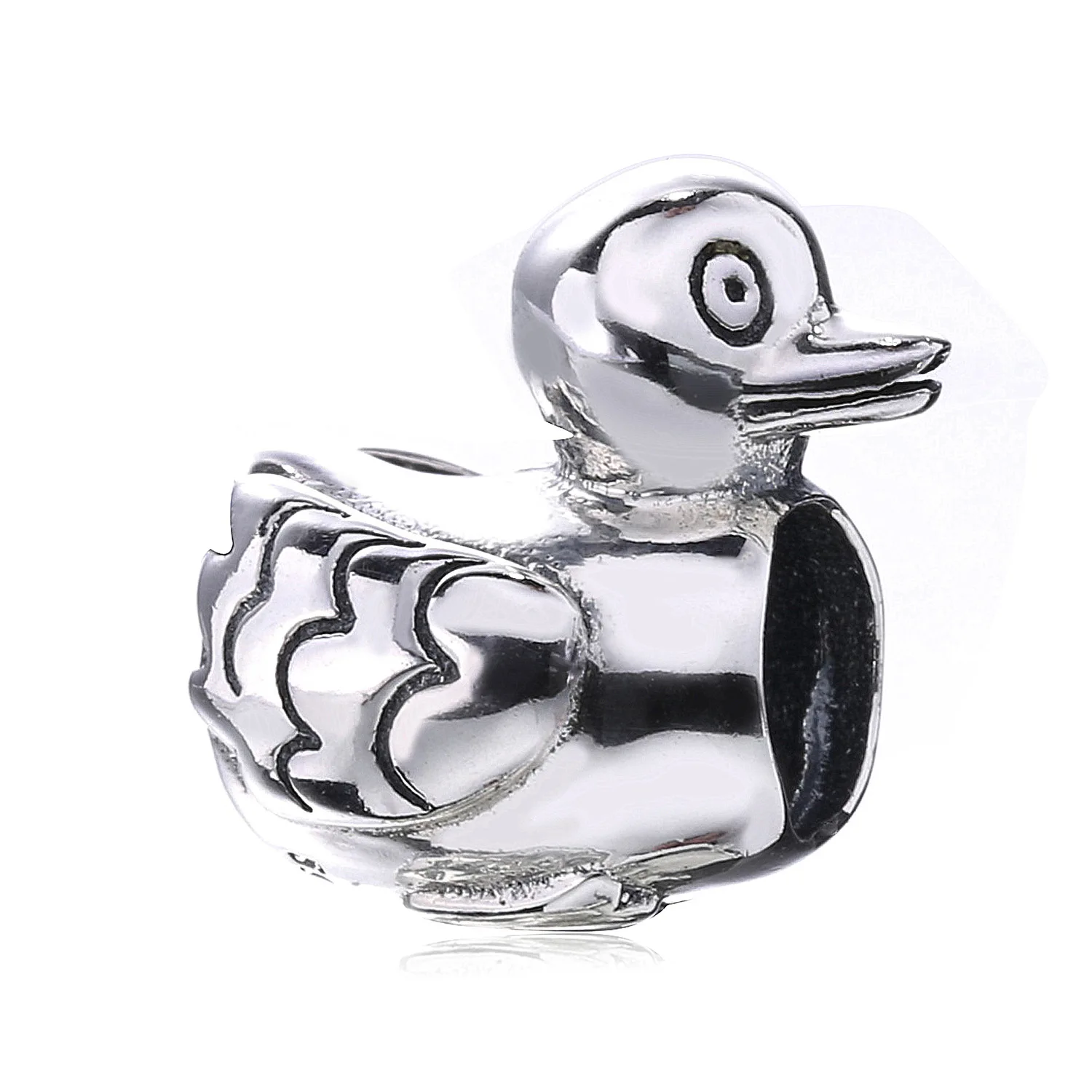 Винтаж 925 пробы серебряный милый утка Шарм Бусины Fit оригинальный Pandora браслет и