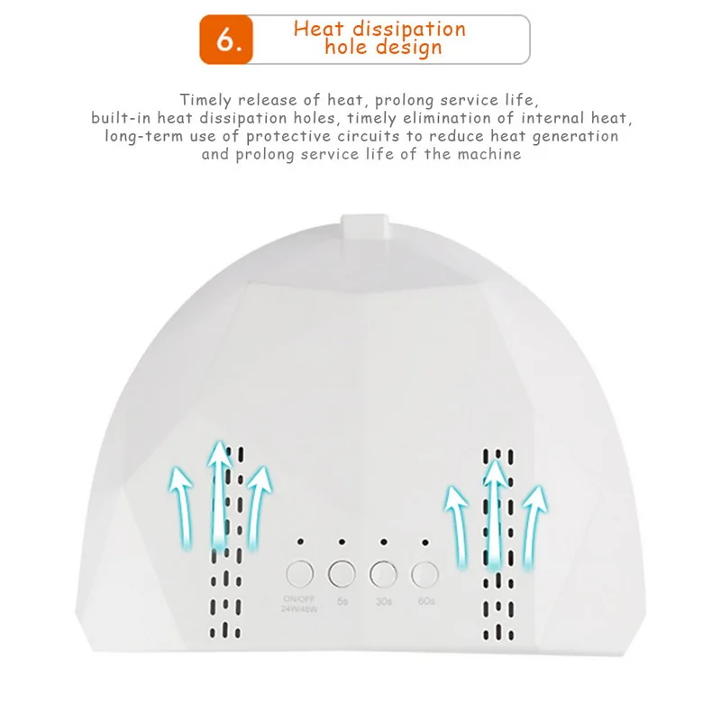 24 Вт/48 Вт 30 светодиодов УФ лампа Автоматический Датчик Сушилка для ногтей алмазный Солнечный свет лампа для ногтей маникюрная машина отверждение все УФ гель лак для ногтей инструмент