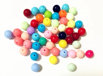 

(choose size) 6mm/8mm/10mm/12mm/14mm/16mm/18mm/25mm mix color Gumball Bubblegum Acrylic Solid Beads for Necklace Jewelry