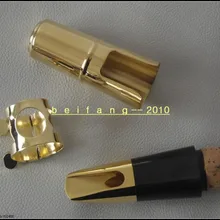 Позолоченный металлический мундштук кларнета BB Лигатура& Крышка детали кларнета#6