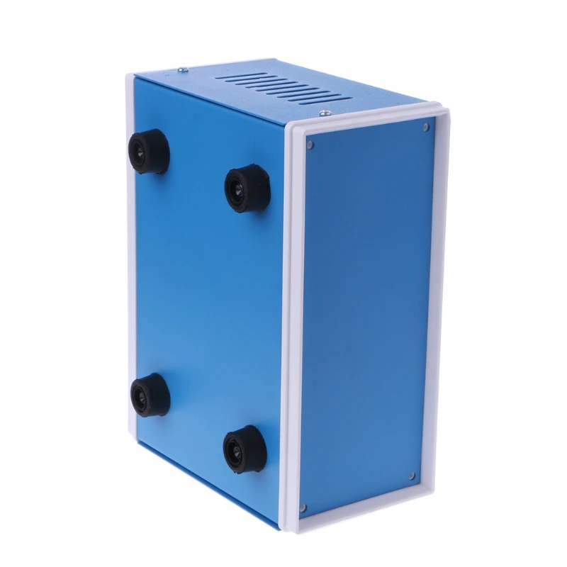 Синий металлический корпус проект Чехол DIY Распределительная коробка 6," x 5,1" x 3,1"