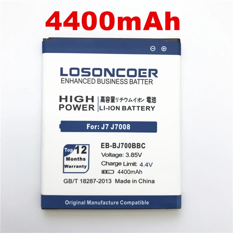 losoncoer 4400 мА/ч, EB-BJ700BBC EB-BJ700CBE Батарея для samsung GALAXY J7 J7008 J700F SM-J7008 J700 ON7 J7000 G6000