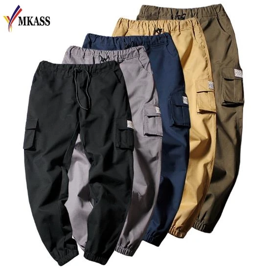 Hot Men Hip Hop Streetwear Fashion Cotton Cargo Pant Multi Pocket Casual Pants Male Harem Trousers Jogger Sweatpants Plus 5XL