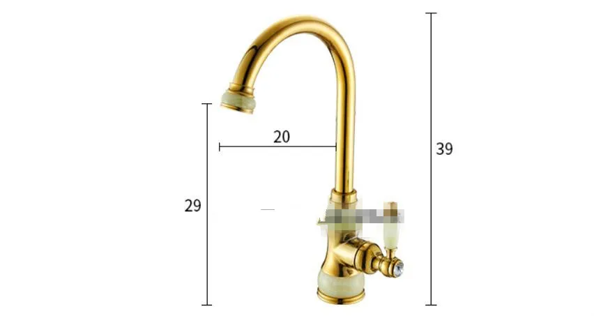 Латунь torneira cozinha с нефритом поворотный кран кухня/Одной ручкой золото бассейна раковины смесители краны 360 градусов раковина кран