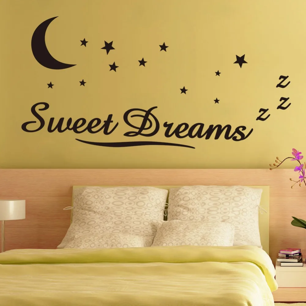 Decoracion Para El Hogar Pegatinas De Pared Dulces Suenos Cita Dormitorio Buenas Noches Arte Calcomanias De Vinilo Habitacion De Casa Articulos Para Casa Jardin Y Bricolaje Pegatinas Y Plantillas De Pared Para