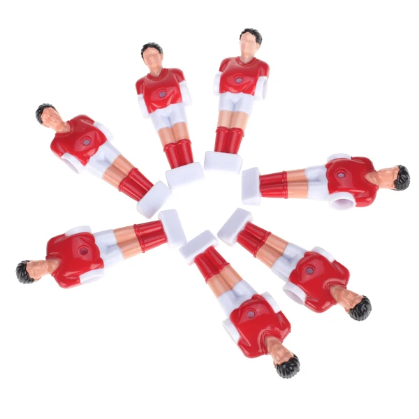 11pcs Red Football Foosball Man Table Guys Men Soccer Player Replacement Parts Soccer Tables Men Replacement