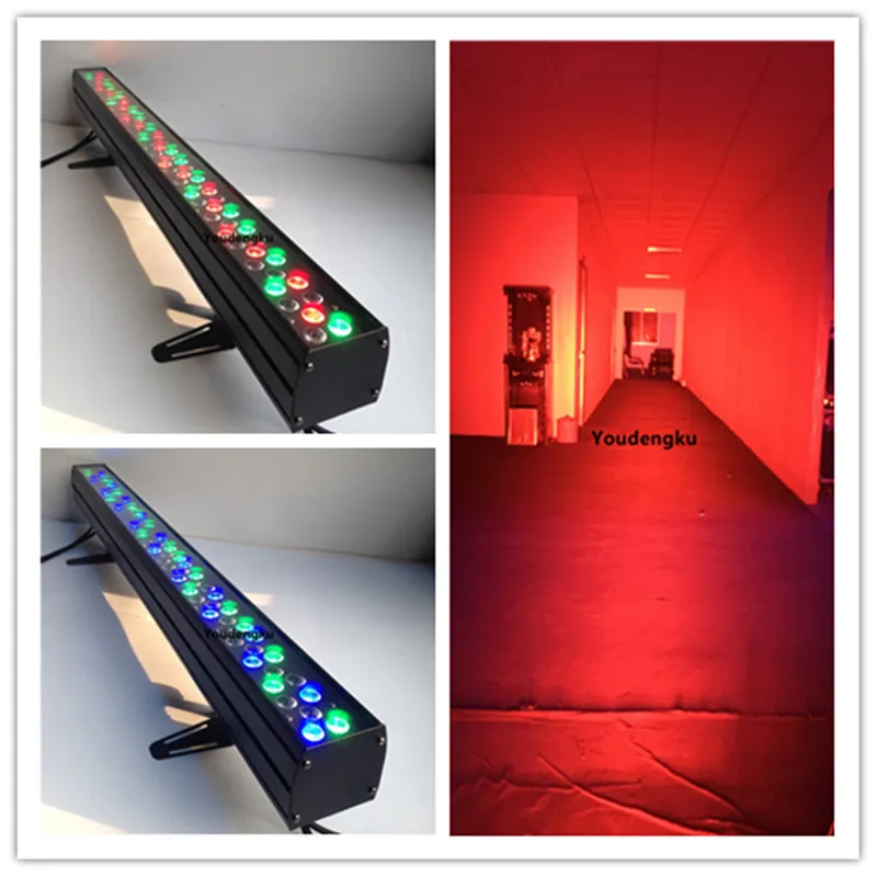 6 lot facade led lighting led 72x3w indoor led stage washer bar rgbw dmx wall washer led light