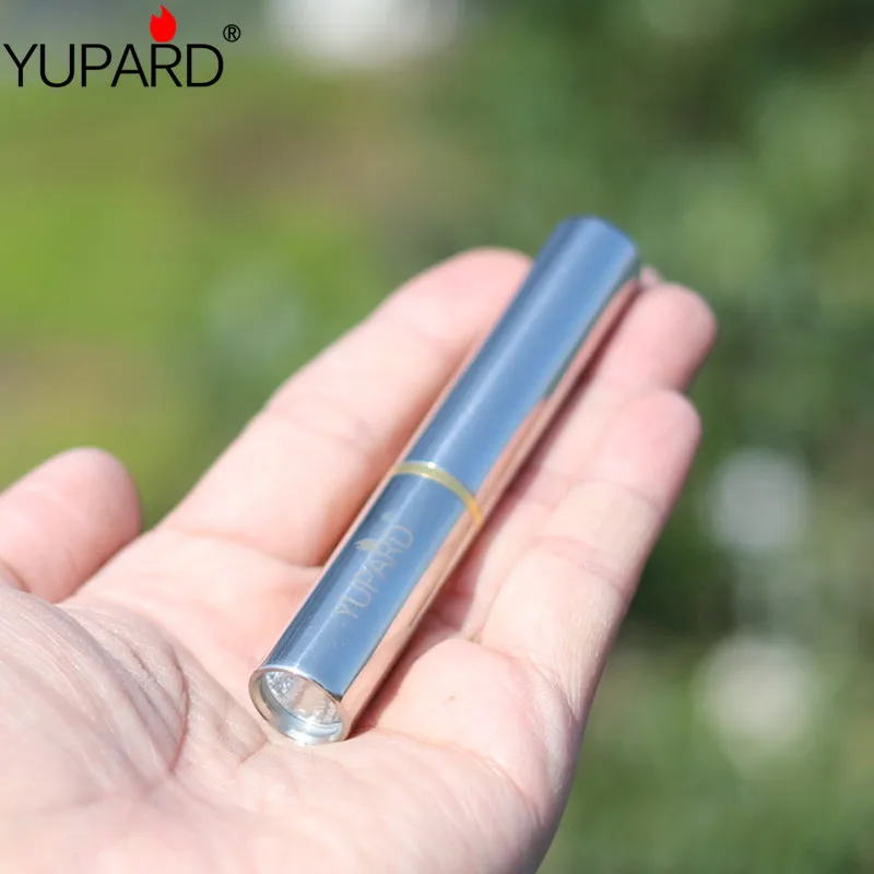 

yupard Q5 LED Flashlight mini bright lantern LED light Stainless Shell torch 10440 rechargeable AAA battery