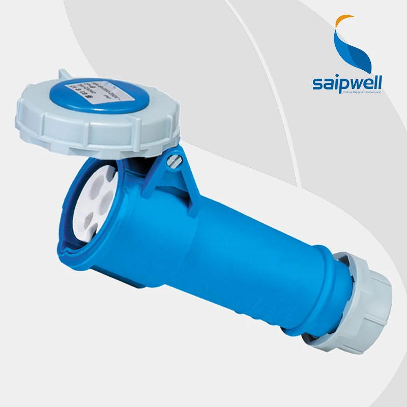 

Wholesale Saipwell IP44 weatherproof socket outlet 3P (2P+E) 63A 400V EN / IEC 60309-2 multi pin round plug sockets SP1245