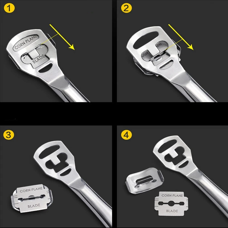 Нержавеющая сталь Ручка Уход за ногами педикюр машина жесткий резак для кожи удаления кутикулы бритва лезвия инструмент