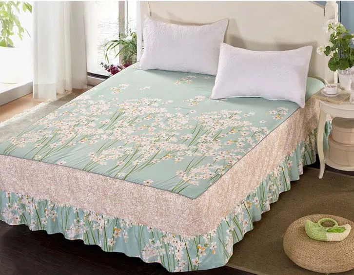 Twin full queen king size 100% cotton bed skirt with Elastic Bed Cover Mattress cover 1PCS Bed Skirt 1.2m 1.5m 1.8m 2.0m bed