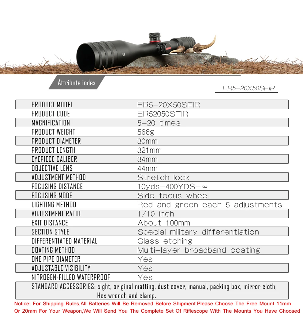 T-Eagle ER 5-20x50 SFIR Тактический RiflesScope AirRifle снайперская охотничья оптика зрение huntinggun аксессуары охотничьи прицелы на открытом воздухе