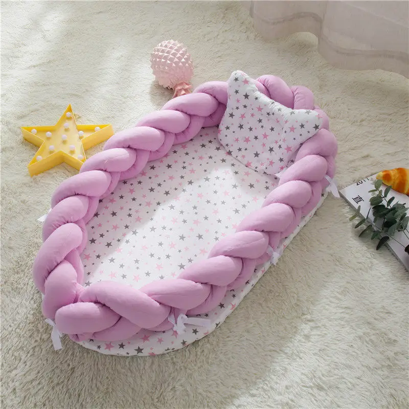 Портативное детское гнездо для путешествий, уличная кроватка, детская кровать, детская безопасная спальная бионическая матка, кровать для новорожденных - Цвет: zise