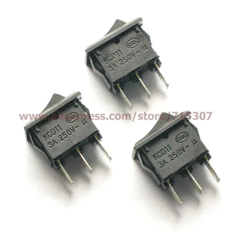 KCD11 black on-off 3pins 14.5MMx10MM 3A 250V(2)