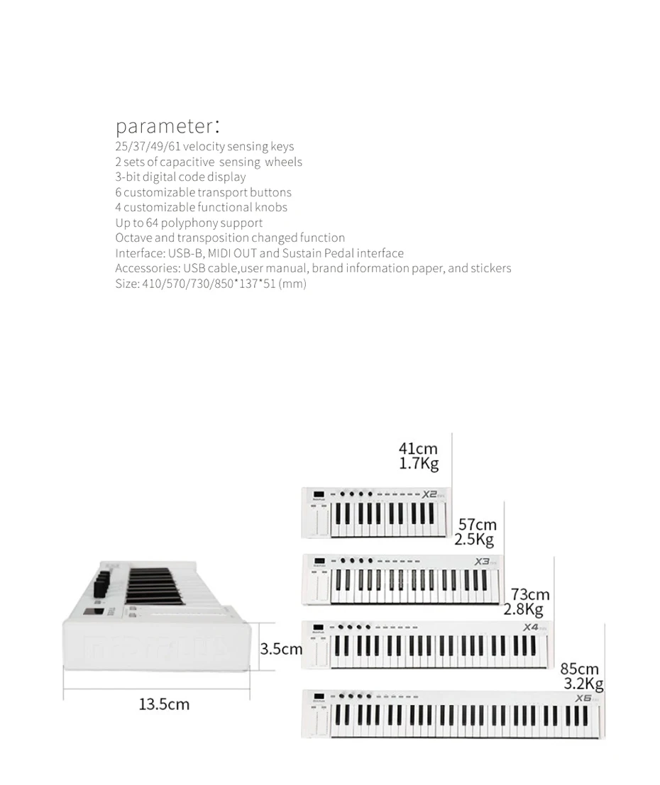 MIDIPLUS X4mini 49-ключ USB клавиатура MIDI контроллер Профессиональный альт саксофон музыкальные инструменты металлический чехол портативная клавиатура