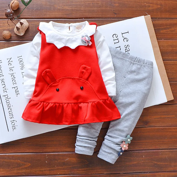 

Girls spring and autumn baby suit new fashion girls children cute casual sports cotton clothes two-piece suit