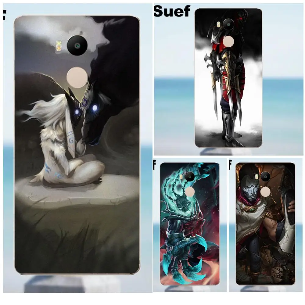 Suef Khada Jhin League Of Legends Lol TPU Patterns для Xiaomi Redmi 4 3 3S Pro Mi3 Mi4 Mi4i Mi4C Mi5 Mi5S Mi Max Note 2 | Мобильные