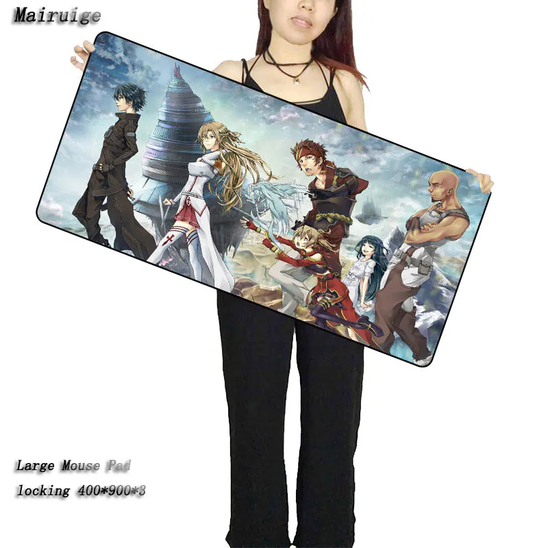 

Mairuige Sword Art Online Large Mouse Pad Mouse Notebook Lock Edge Mousepad Gaming Mouse Mats Practical Office Desk Resting