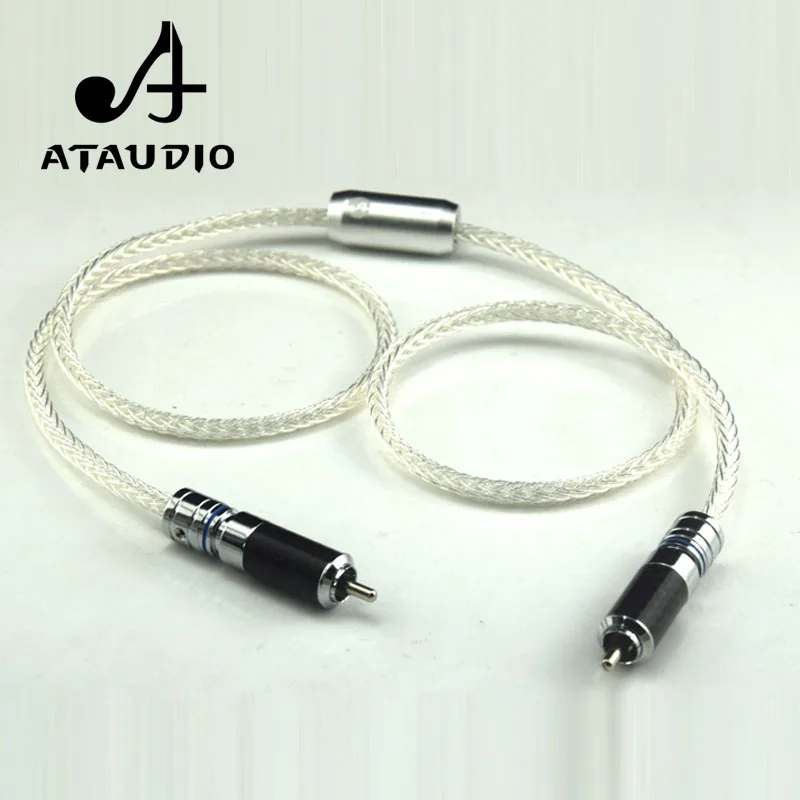 Цифровой коаксиальный кабель ATAUDIO Hi Fi с посеребренным покрытием 7N OCC 75ohm RCA|digital